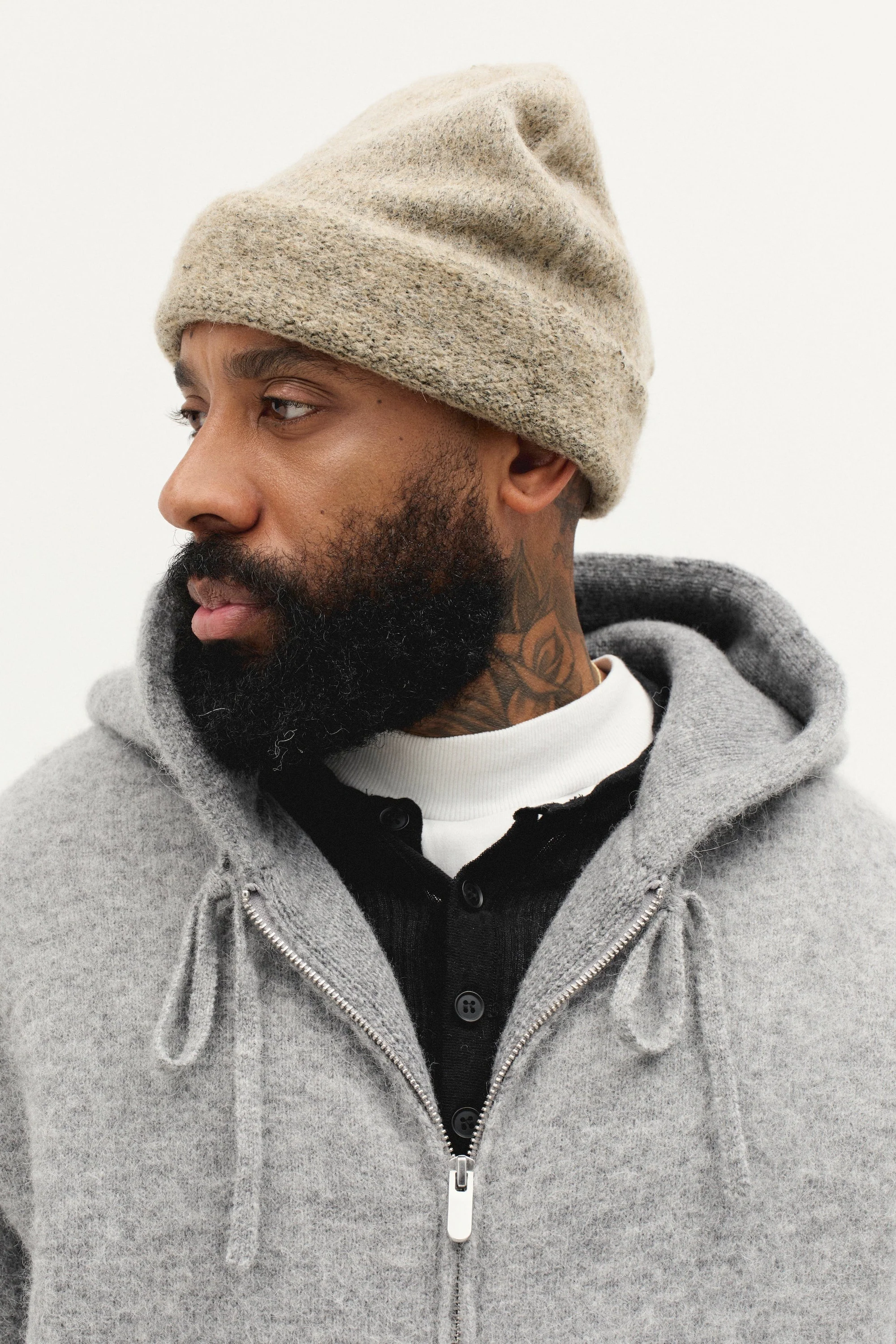 Alpaca Knit V2 Jacket in Alpaca Cloud - Image 5