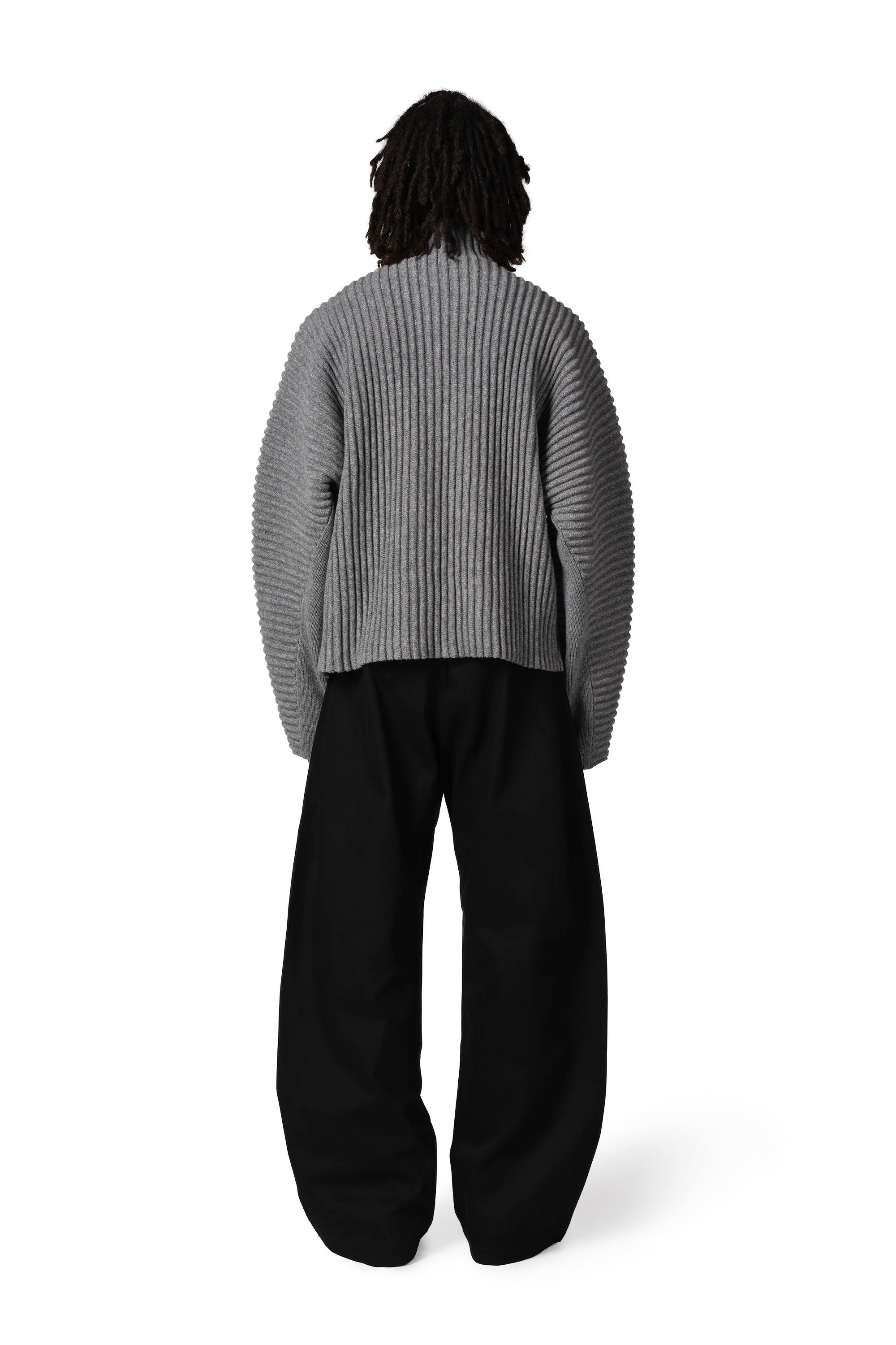 Globe Rib Knit Cardigan in Rhino - Image 9