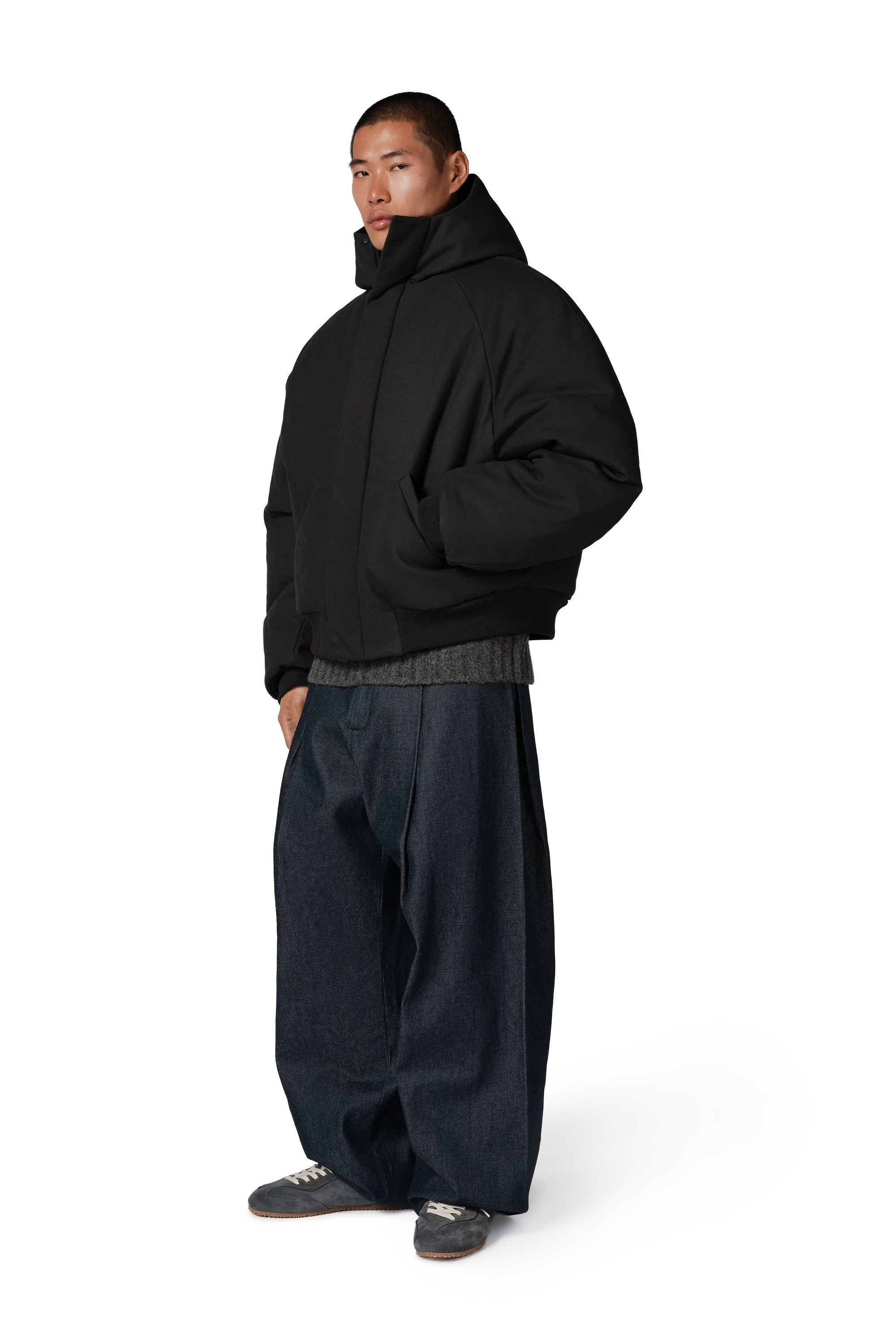 Orb Puffer Coat in Night - Image 6