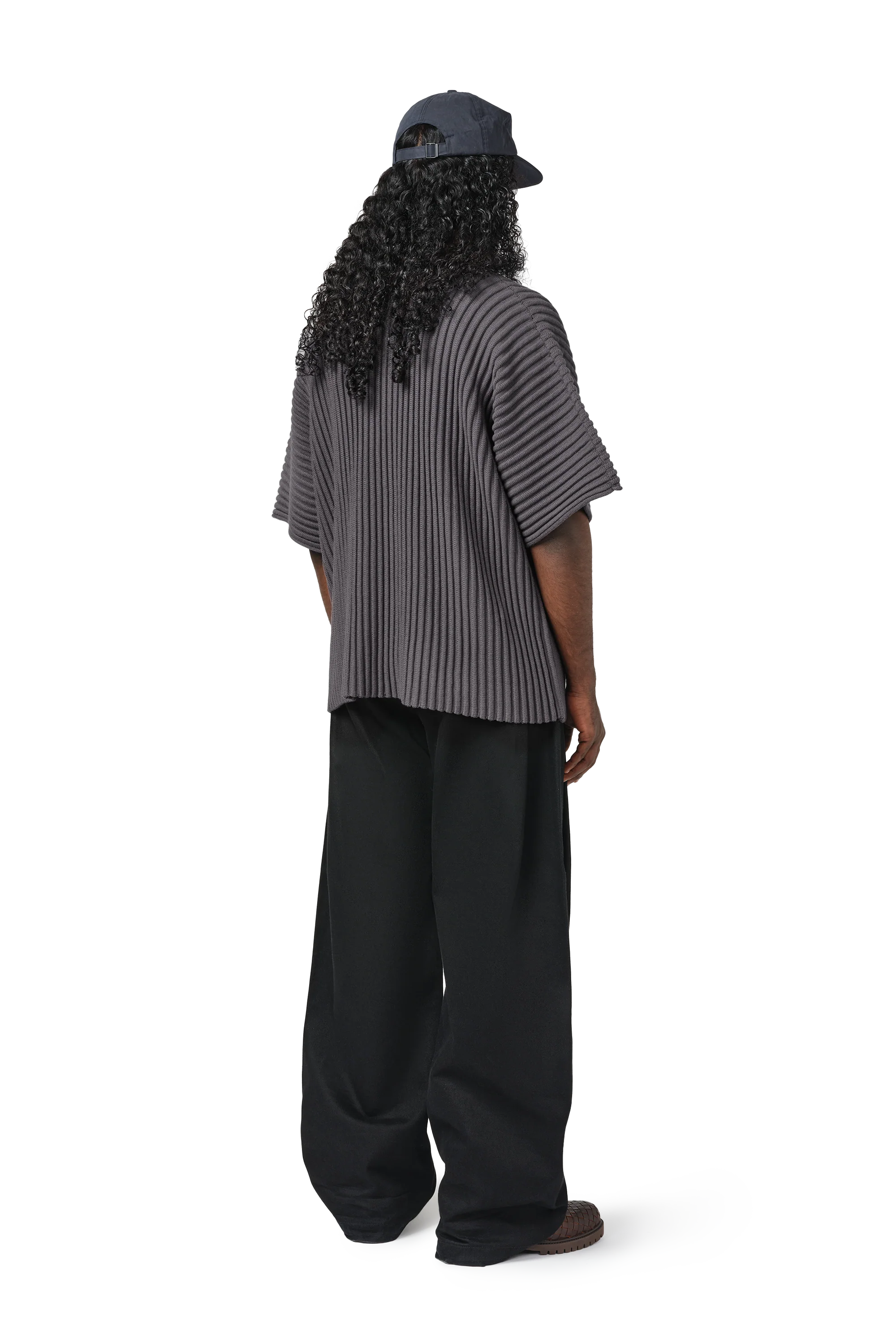 Ribbed Kimono Top in Cave - Image 4