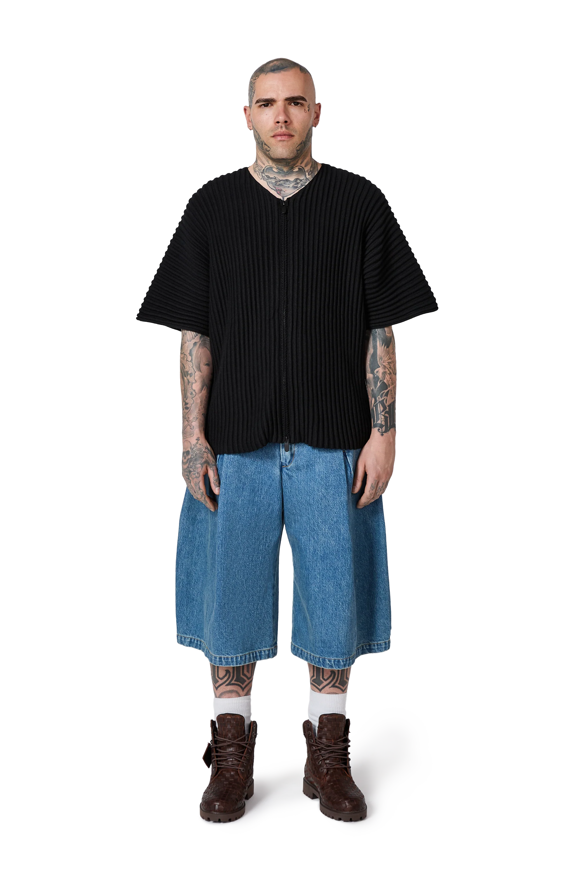 Ribbed Kimono Top in Night - Image 3