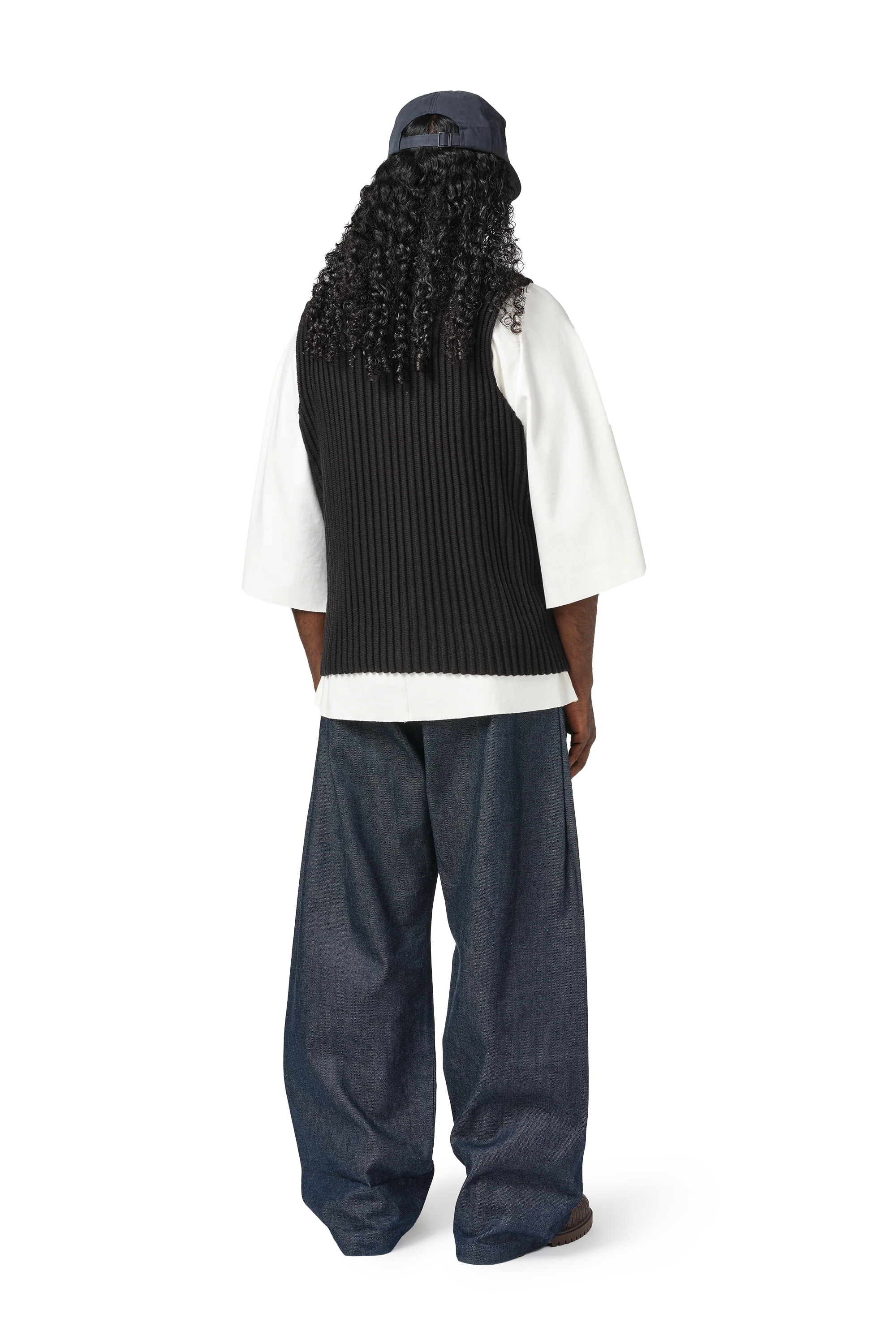 Ribbed Utility Vest in Night - Image 5