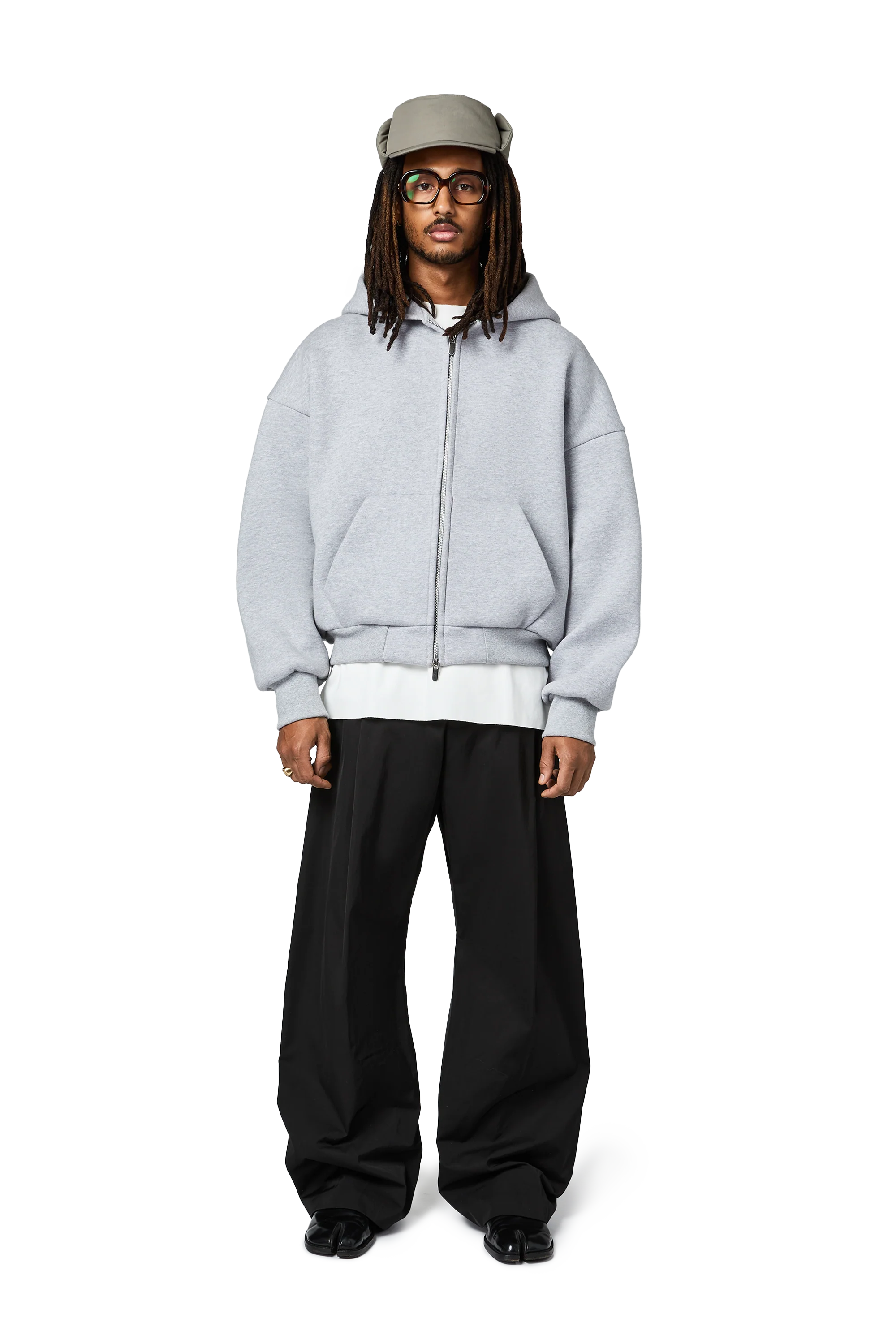 V2 Zipped Hoodie in Cloud - Image 6