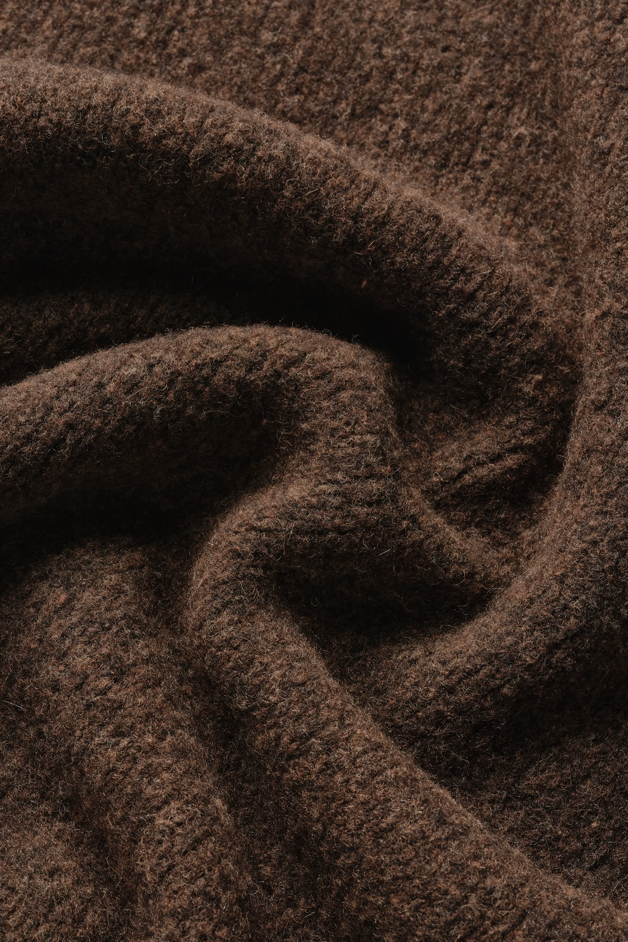 Wool Knit Crewneck in Chestnut Grain - Image 10