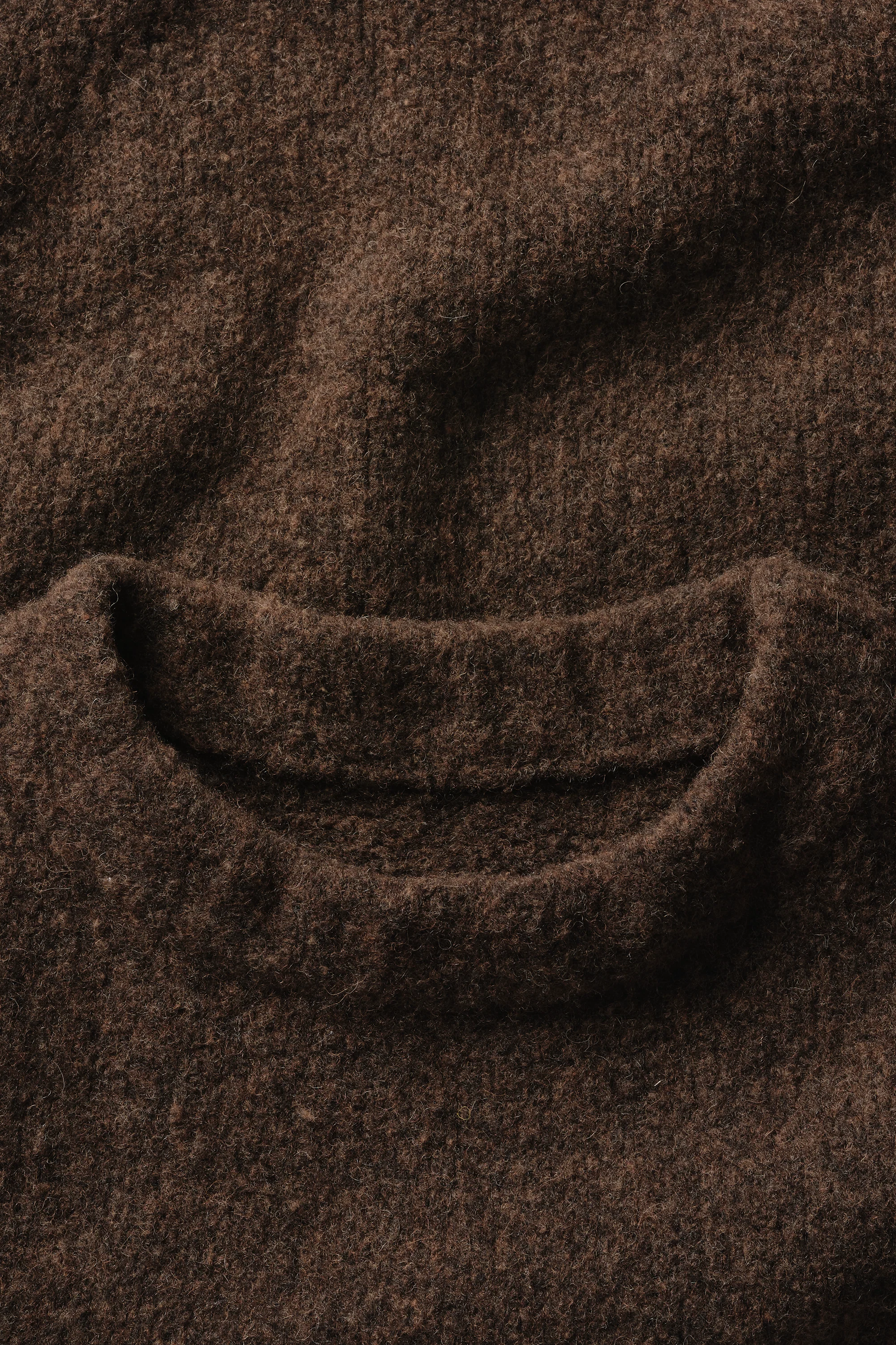 Wool Knit Crewneck in Chestnut Grain - Image 8